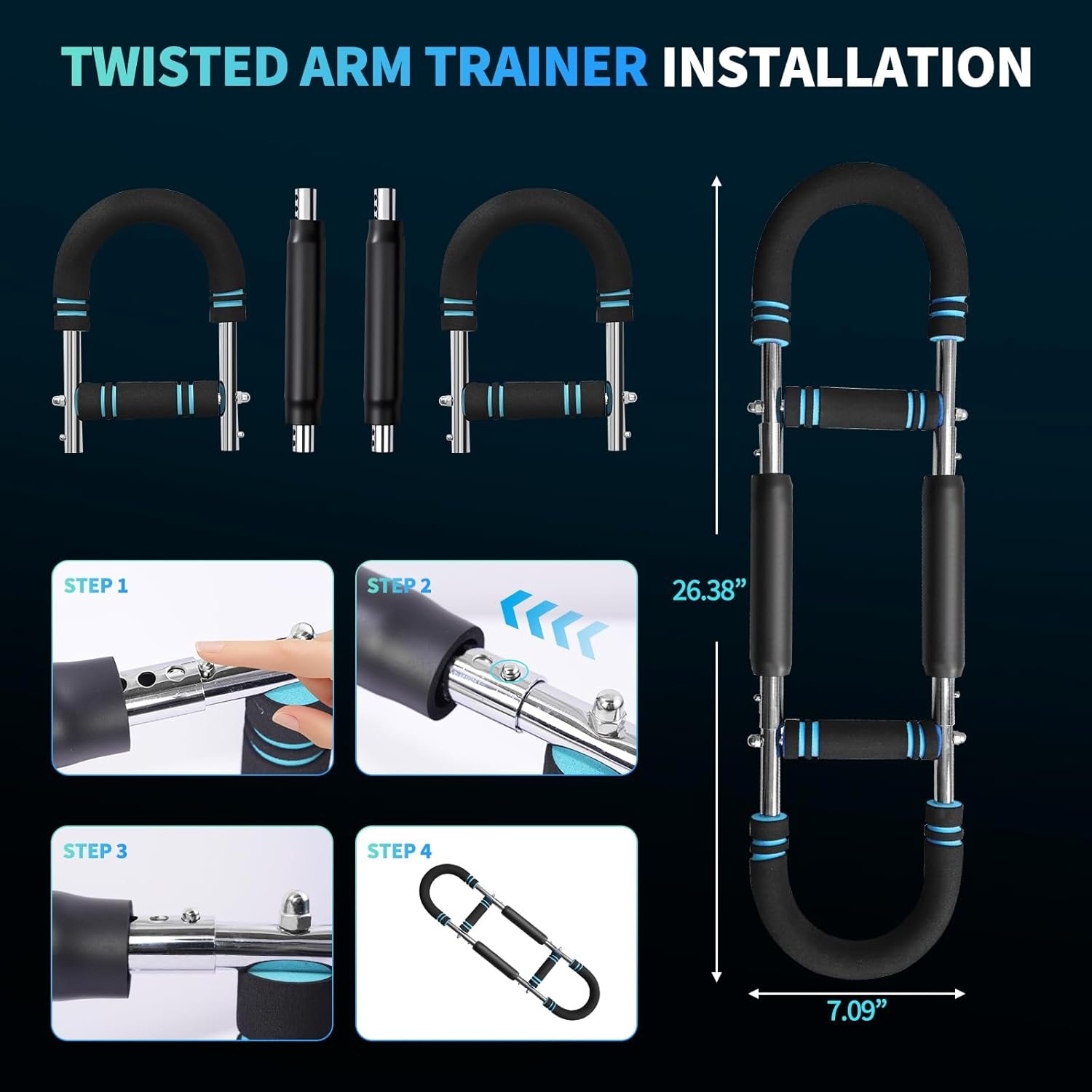 Twister Arm Trainer - Versatile Home Gym Equipment with Adjustable Resistance for Chest, Arm, and Shoulder Strengthening, Compact Strength Training Solution for Both Men and Women - Image 7