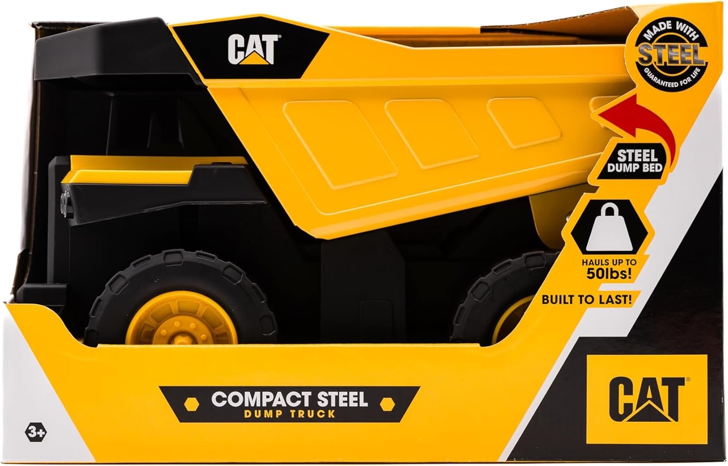 CAT Construction, Compact Steel Max Dump Truck 12" - Heavy Duty Steel Construction Toy with Realistic Working Dump Bed – Durable Vehicle for Indoor & Outdoor Play – Ages 3+ - Image 5