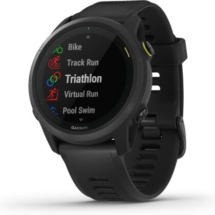 Garmin Forerunner 745 (Renewed), GPS Running Watch, Detailed Training Stats and On-Device Workouts, Essential Smartwatch Functions, Black (010-02445-00)