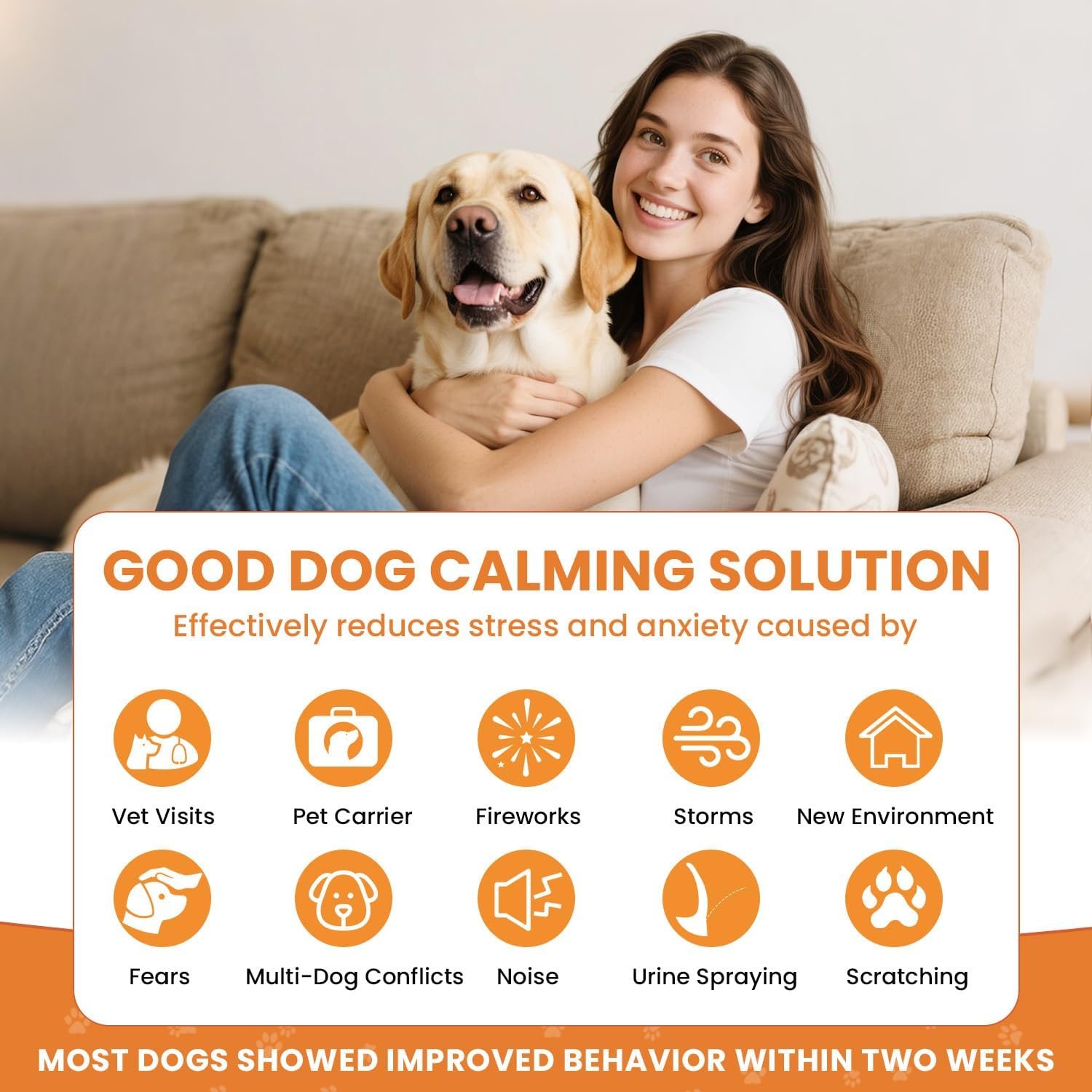 Dog Calming Diffuser, 6 in 1 Dog Pheromones Calming Diffuser, Relaxing Pheromone for Dogs Relief Stress Anxiety Reduce Aggression Barking, Help Train Dog to Peeing - Image 2