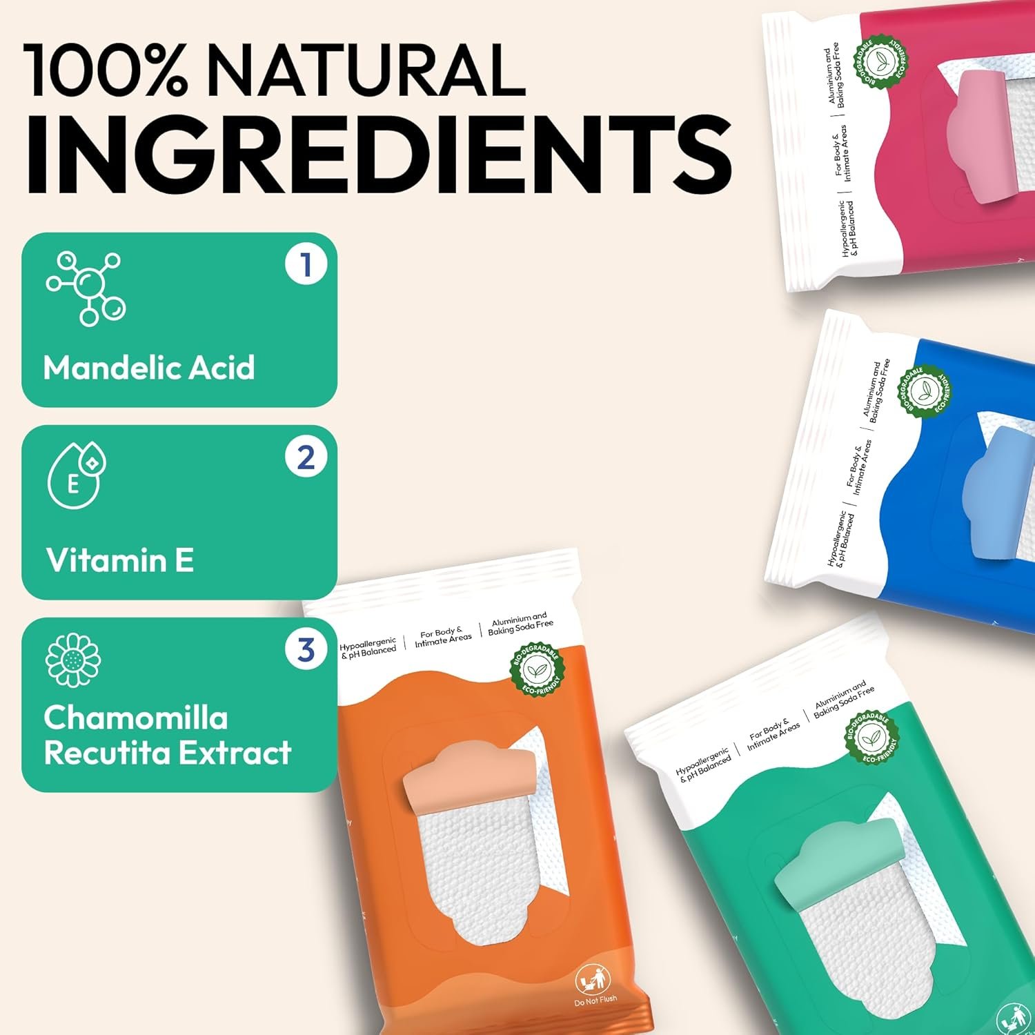 FOMIN Acidified Deodorant Wipes For Women - 45 Count - Variety Pack – Hypoallergenic, pH Balanced Whole Body Wipes - Plastic-Free, Exfoliating & Advanced Odor Control Underarm Body Wipe - Image 5