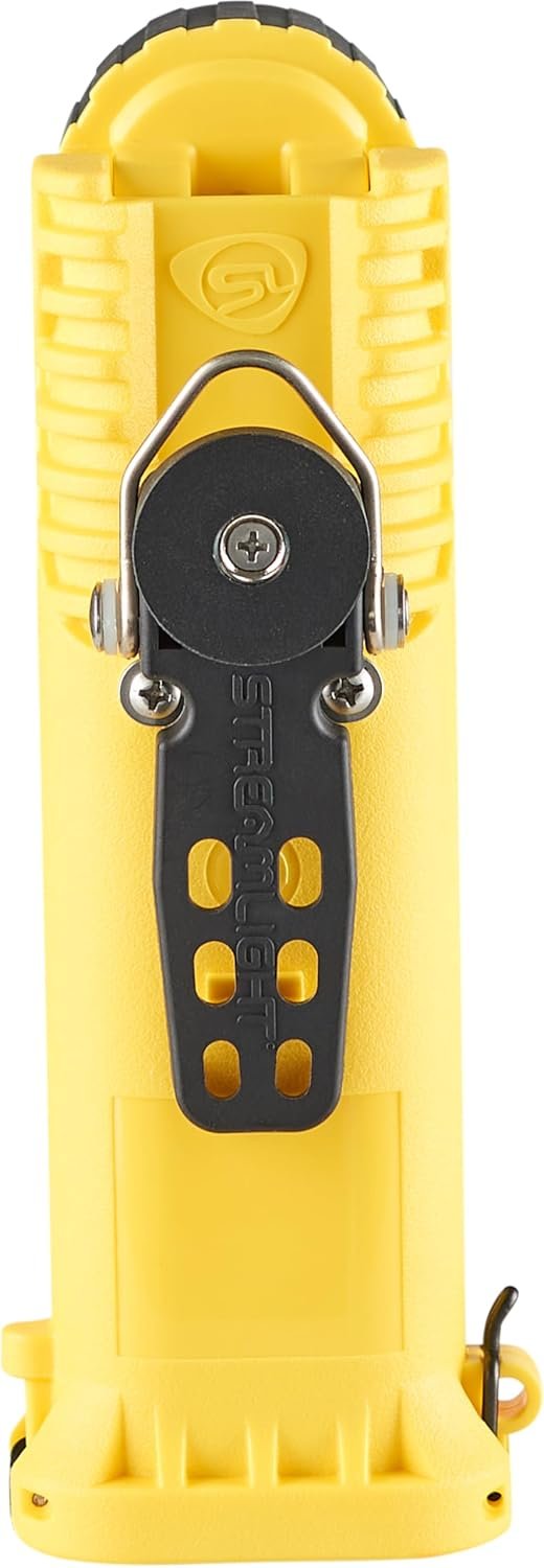 Streamlight 91831 Survivor Pivot 325-Lumen Right Angle Articulating Dual Beam Rechargeable Flashlight with 120V/100V AC/12V DC, Magnet and Clip, Yellow - Image 4