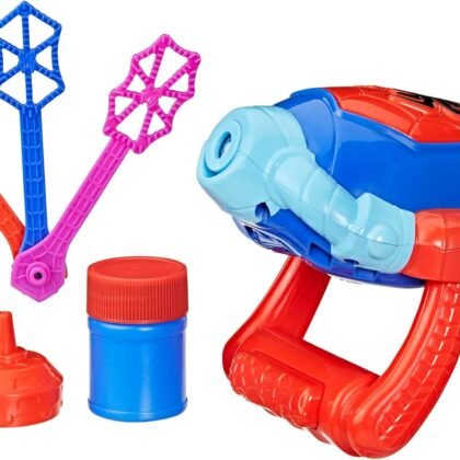 Spidey and his Amazing Friends Marvel Water-Webs Electronic Bubble Slinger, Super Hero Role Play Toys for Kids,, Ages 3+