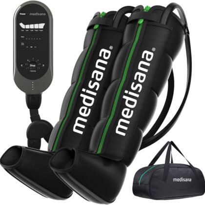 Medisana Leg Compression Massager for Circulation, Compression Boots with 6 Modes & 7 Intensities, Rechargeable Full Leg Massager for Athletes, Muscle Recovery & Pain Relief, Christmas Gifts