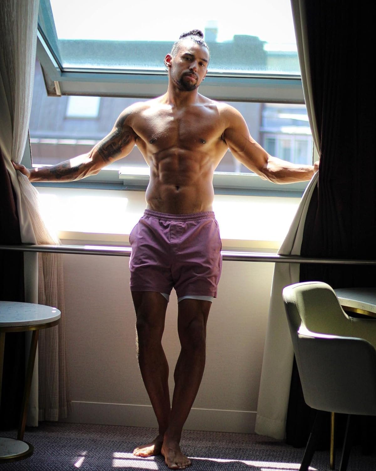 maamgic Mens 5" Gym Running Shorts for Men 2 in 1 Quick Dry Workout Athletic Shorts - Image 2