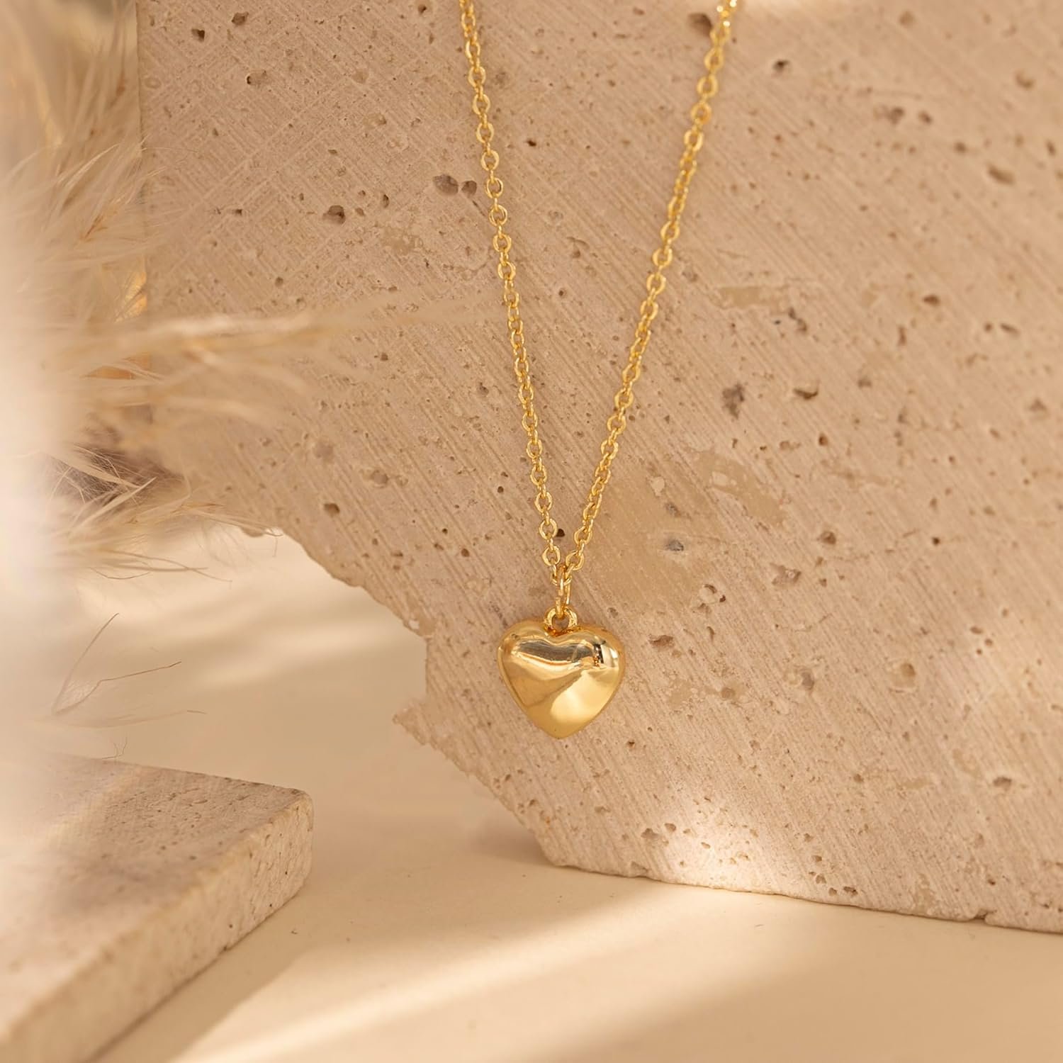 Heart Necklace - Dainty 14K Gold Necklaces for Women Trendy Small Heart Pendant Simple Choker Neckace Gold Jewelry for Women Gifts - Image 4