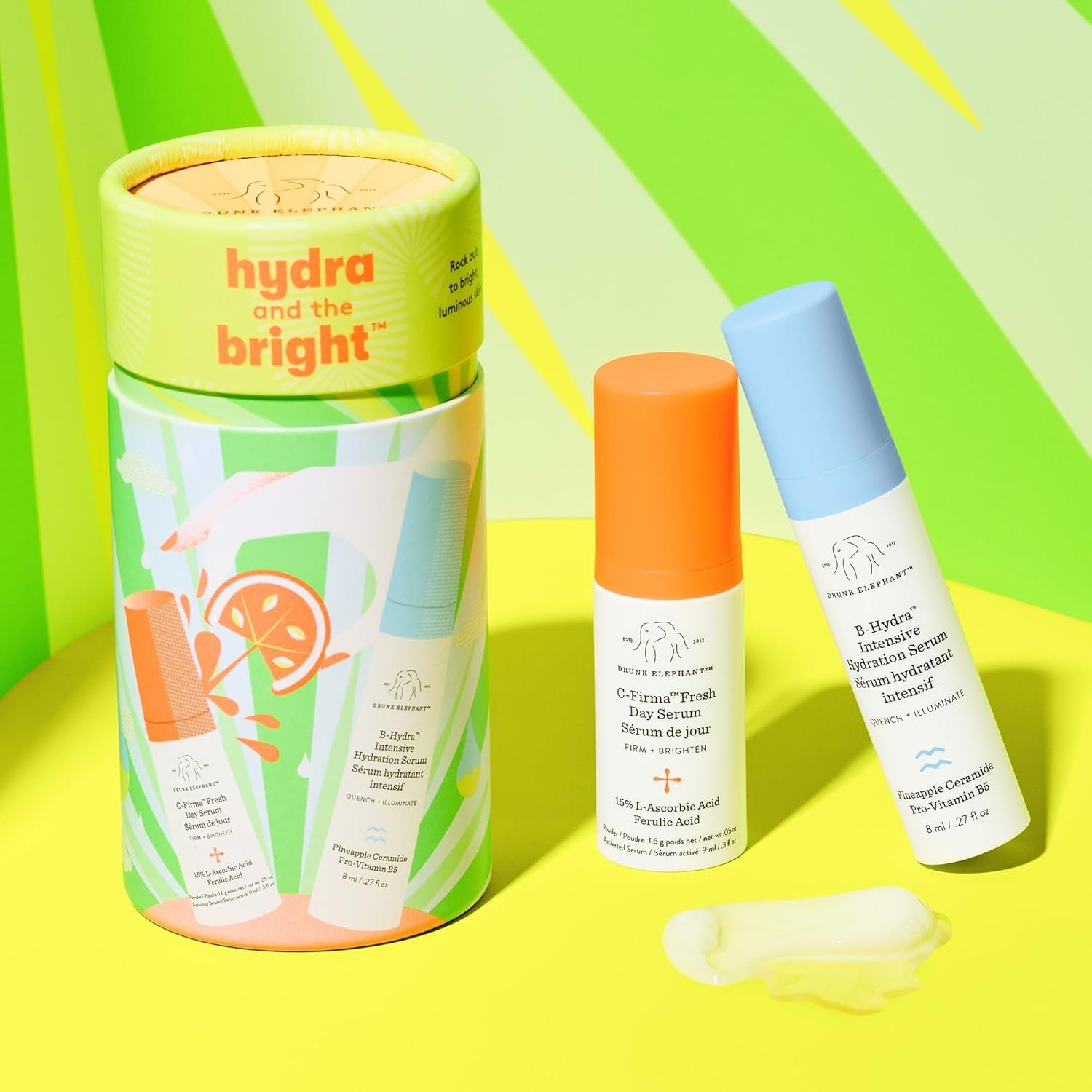 Drunk Elephant Hydra and the Bright - Includes C-Firma (9 ml) and B-Hydra (8 ml) - Clean Clinical Skincare - Cruelty-Free - Dermatologist-Tested - Free of Essential Oils, Silicones, and Fragrance - Image 2