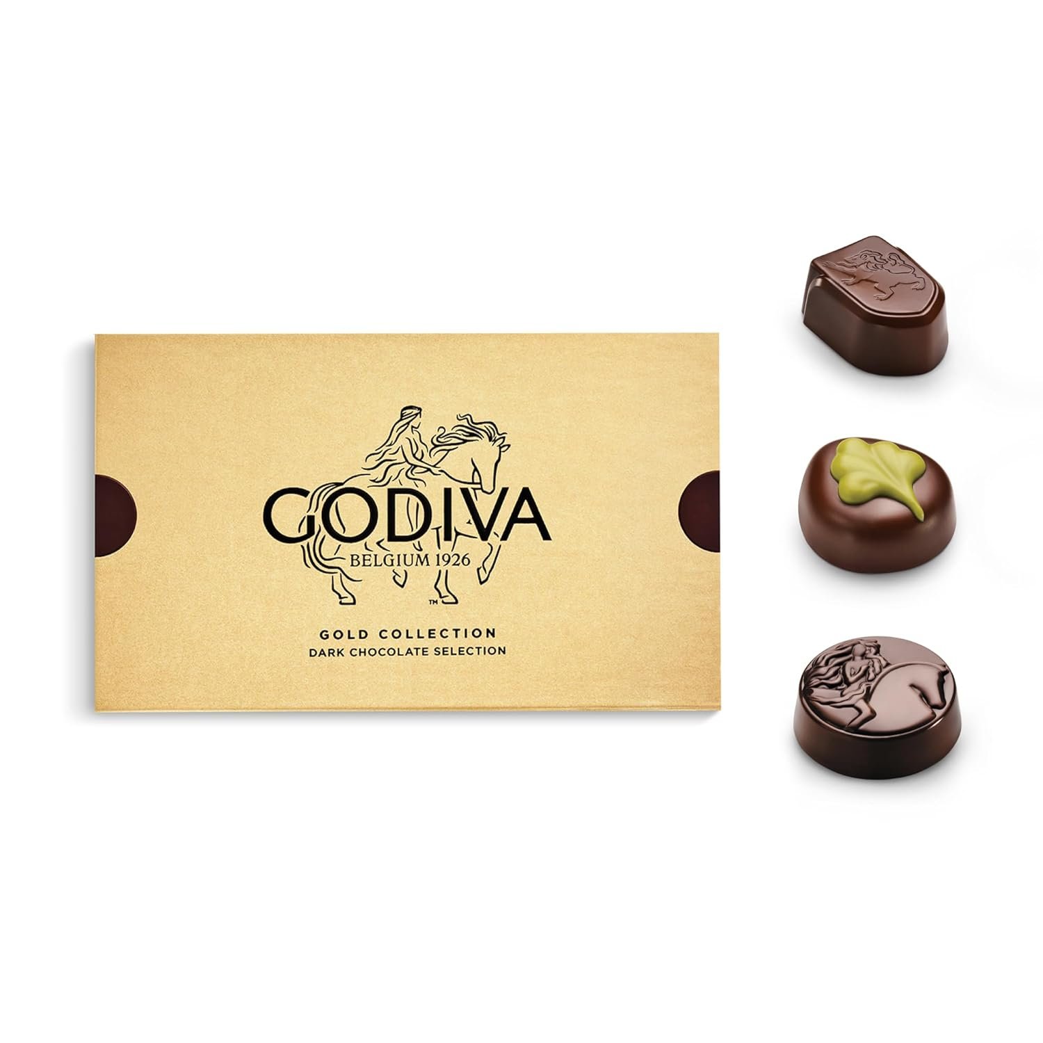 Godiva Gold Dark Chocolate Gift Box, Belgian Dark Chocolates with Pralinés, Ganaches & Caramels, Gourmet Gift for Birthdays, Holidays, Kosher, 15 Pc - Image 2