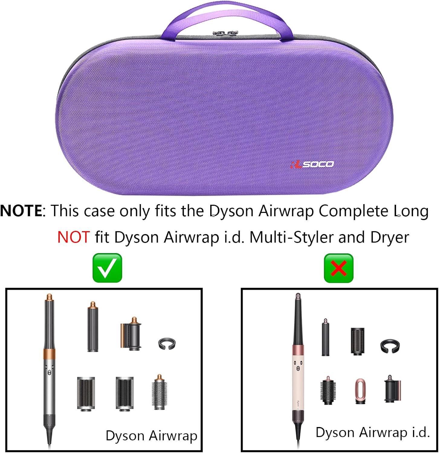 RLSOCO Hard Case for Dyson Airwrap Complete Long/Complete Styler HS08 HS05 HS01,NOT for Dyson Airwrap i.d. - Fits 4pcs Long Barrels or Short Barrels - Violet (Case Only,Hair Styler is not Included) - Image 5