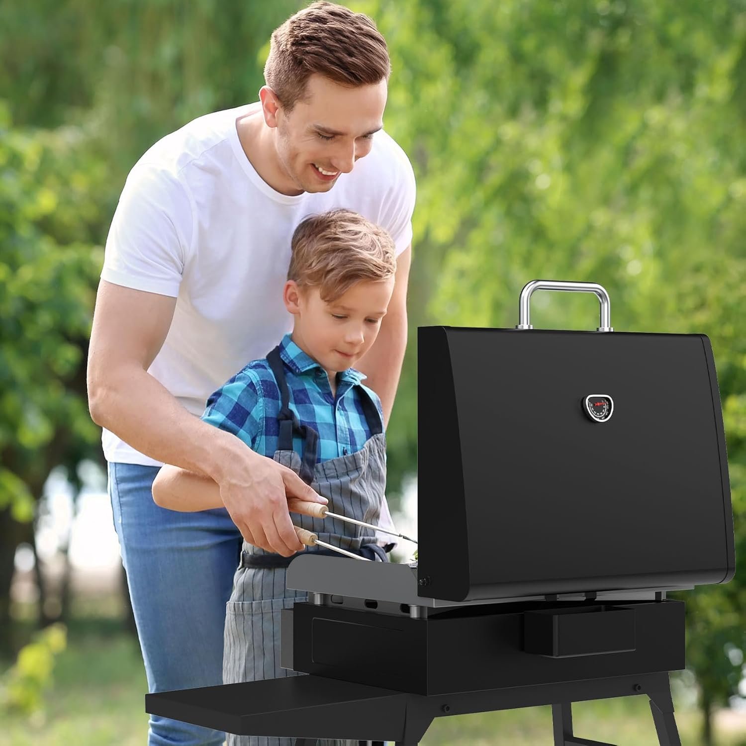 Upgraded Hinged Lid for Blackstone 1666 22 Inch Tabletop Griddle (2024 Model), Hard Cover Flat Top Lid Replacement Parts for Blackstone 2203 Original 22" Omnivore Tabletop Griddle - Image 8