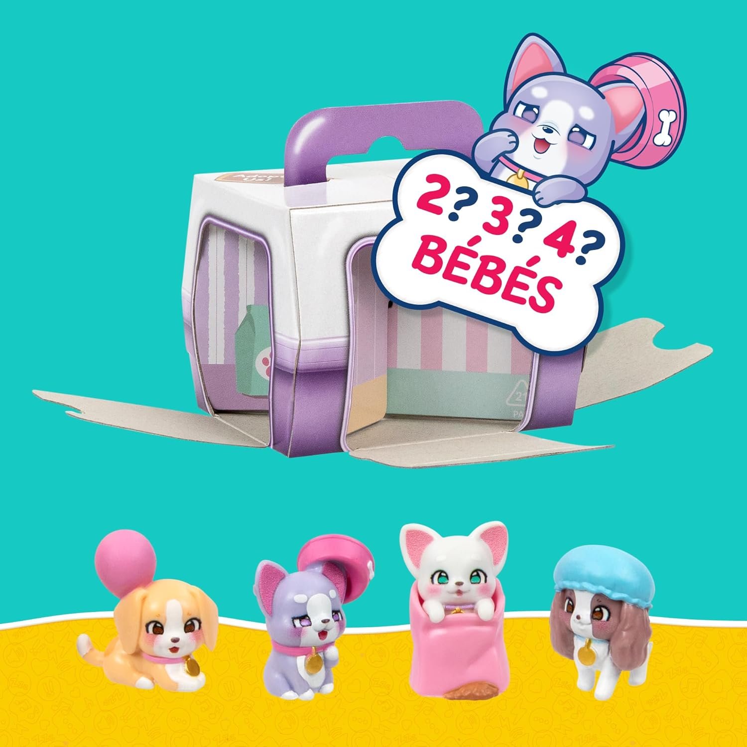 Little Live Pets Mama Surprise Families Puppy Adoption, Random Breed Puppies Figures, Includes 3, 4 & 5 Baby Puppies to Adopt and Create a Family, Kids 5+, Famous (LP305000) - Image 5