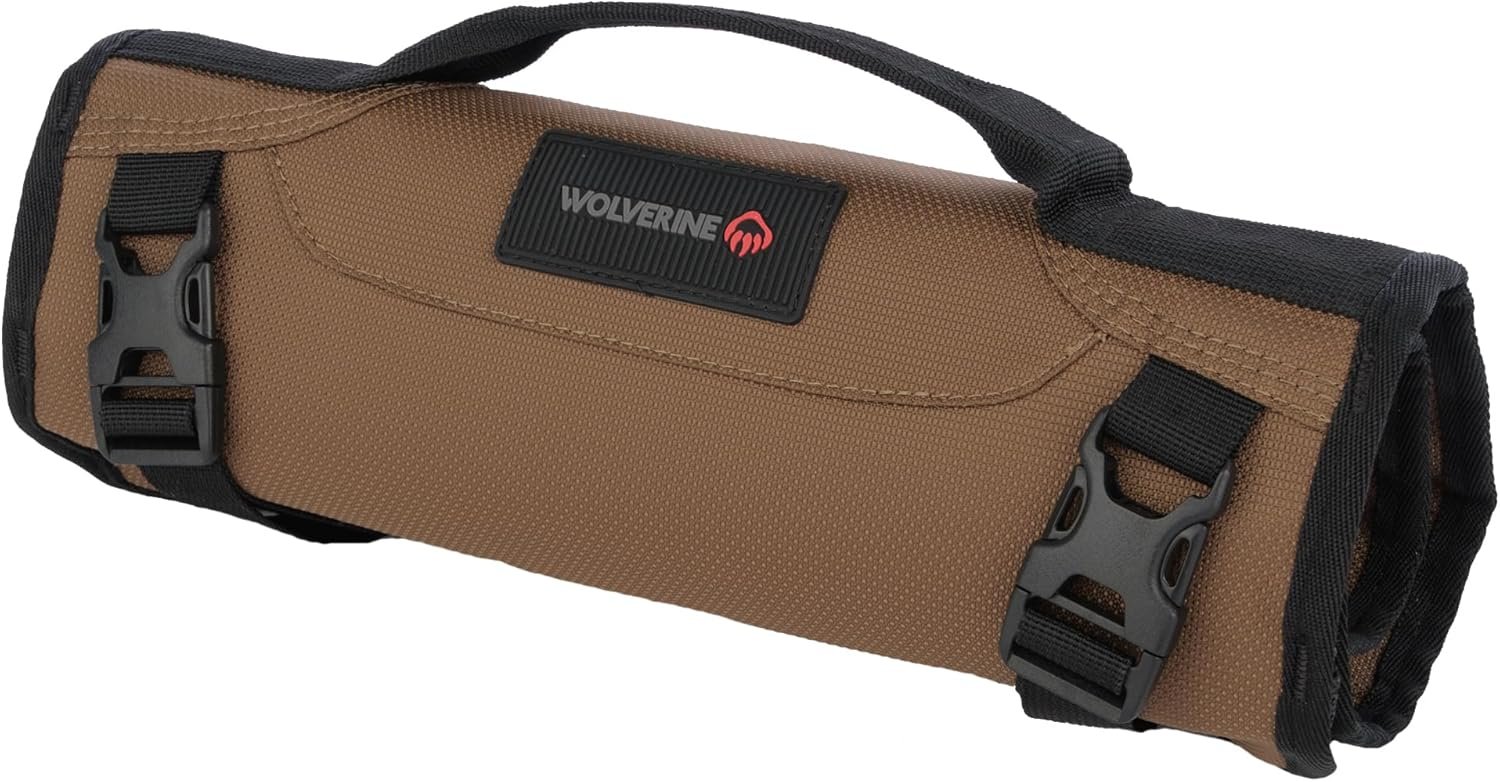 WOLVERINE Tool Bag |Tote | Utility Roll | Durable Nailhead Nylon, Adjustable Straps, and Versatile Pockets