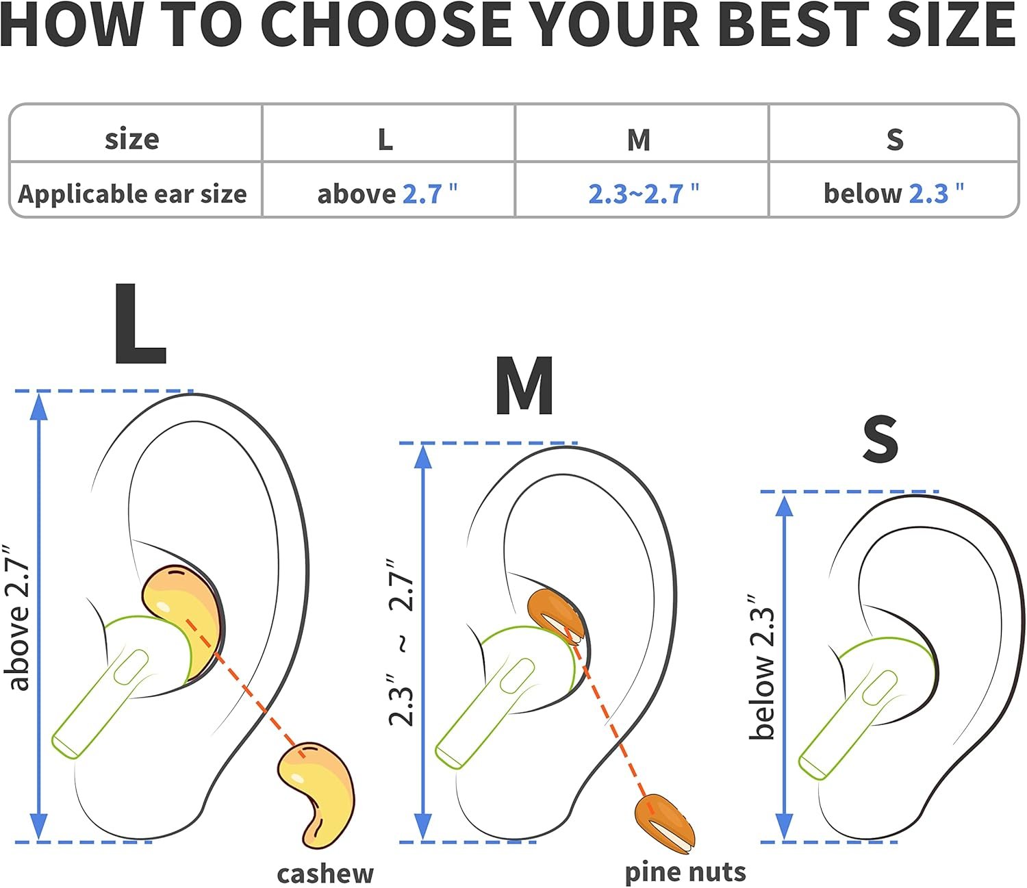 DamonLight Ear Hooks 2 Pairs for AirPods Pro 2 & 1, AirPods 4 & 3, Anti-Slip Comfortable Fit, Ergonomic Design, Accessories (Small, White) - Image 4