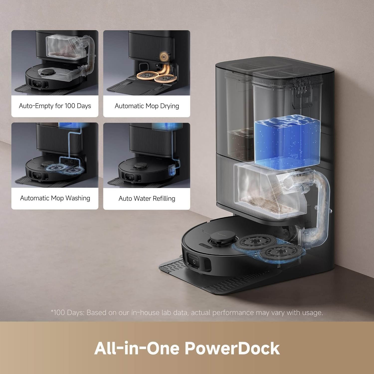 DREAME L40s Ultra CE Robot Vacuum and Mop Combo with Self-Emptying Dock, 13,000Pa Suction, Mop Self-Cleaning and Auto-Raising, Ultrasonic Carpet Sensing, Ideal for Pet Hair, Carpet and Hard Floors - Image 4