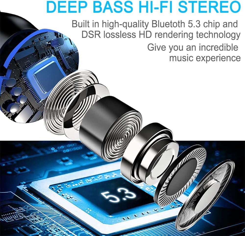 Motast Wireless Earbuds, Bluetooth 5.3 Earbuds 140H Playtime Headphones HD Stereo Noise Cancelling Earphones in Ear with Mic, USB-C Charging Case, IP7 Waterproof Headset for Sports - Image 2