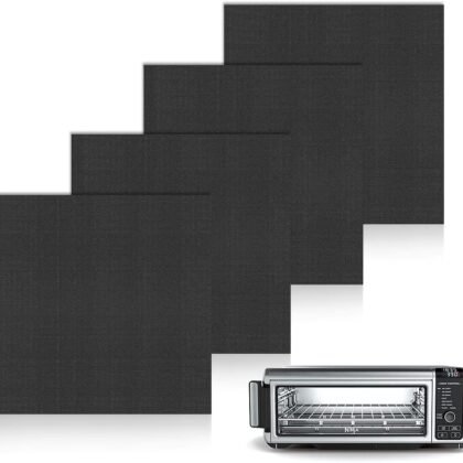 4 Pack Air Fryer Liners for Ninja Flip Toaster Oven & Air Fryer, Non-stick Reusable