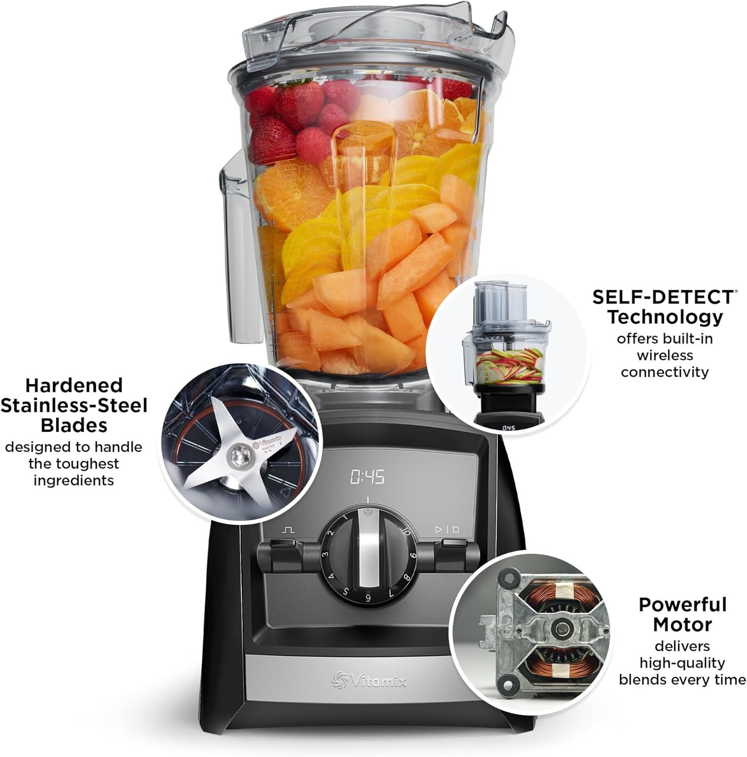 Vitamix A2300 Ascent Series Smart Blender, Professional-Grade, 64 oz Low-Profile Container, White - Image 2
