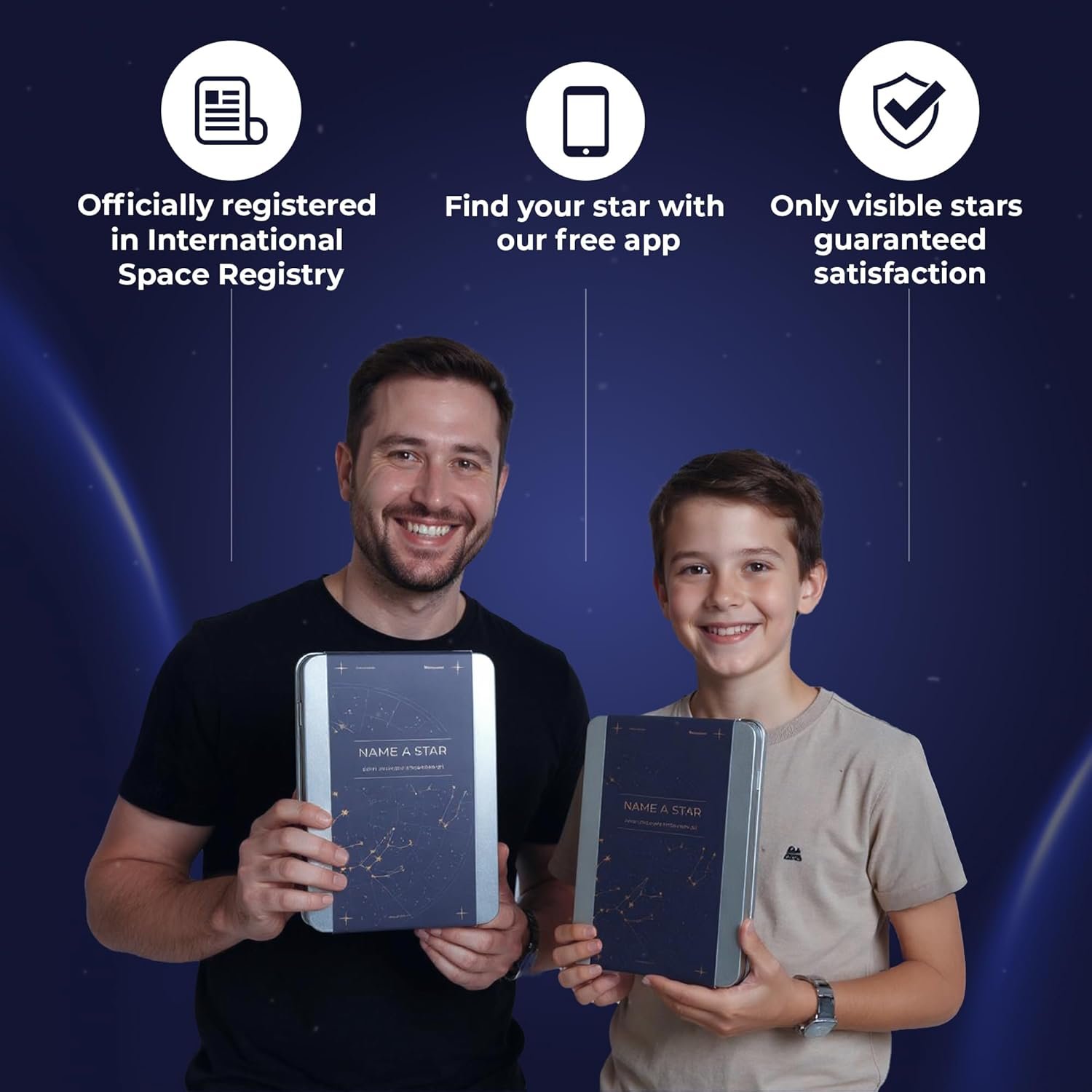 Name a Star Gift Box – Personalized Star Kit, Star Certificate, Galaxy Pass, 3D Greeting Card & Night Sky Poster – Unique Romantic Astronomy Gift for Anniversary or Memorial - Image 2