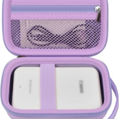 Case Compatible with Canon Ivy 2 Mini Photo Printer/for Kodak Step/for Ivy CLIQ+2 CLIQ 2, Mobile Wireless Bluetooth Instant Camera Printer Cover fits Photo Paper & Cable(Case Only)-Purple