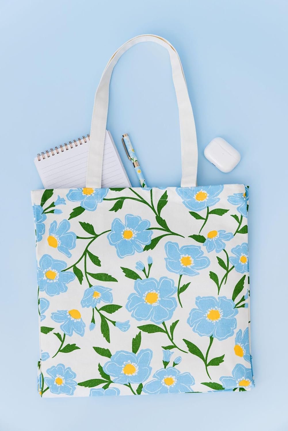 kate spade new york Canvas Tote Bag for Women, Cute Tote Bag for Work or Teacher, Canvas Beach Bag, Book Tote with Pocket - Image 3