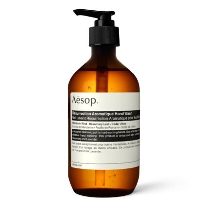 Aesop Resurrection Aromatique Hand Wash | Citrus, Woody, Herbaceous | Gentle Cleanser For Hydrated Skin | 500mL / 16.9 oz