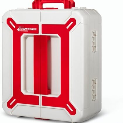 Large First Aid Kit for Business- Plastic Wall Mounted First Aid Box,Hard Case First Aid Kit, Emergency Kit for Car,Home,Offices - 408 Piece