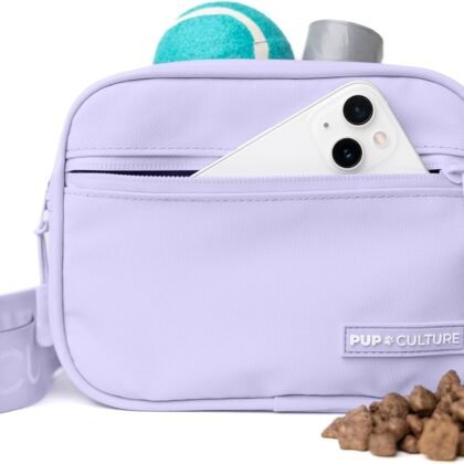 Pup Culture Dog Treat Pouch with Poop Bag Dispenser and Removable Treat Pouch | Cross Body Dog Walking Bag | The Perfect Puppy Training Tool and Even Better Gift