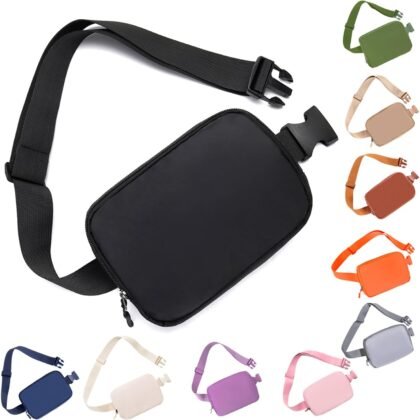 Belt bag Fanny pack crossbody bags for women Everywhere belt bag (black)