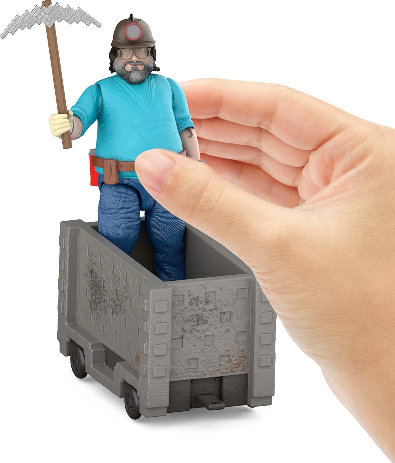 Mattel Minecraft Action Figure Set, Explosive Minecart Escape with 4-inch Steve & Mining Accessories, Toy Collectible Inspired by The Movie - Image 5