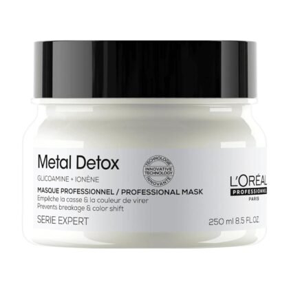 L’Oreal Professionnel Metal Detox Hair Mask - Sulfate-Free Deep Conditioner & Treatment For Dry or Damaged & All Hair Types, Prolongs Hair Color, Prevents Damage & Adds Softness