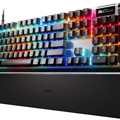 SteelSeries Apex Pro Gen 3 OmniPoint 3.0 HyperMagnetic Switches — Adjustable Actuation — Rapid Trigger — Game-Ready Presets — Protection Mode — Rapid Tap/SOCD — OLED — RGB — PBT Keycaps — USB-C