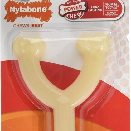 (3 Pack) Nylabone Dura Chew Original Flavored Wishbone Dog Chew - Size Wolf/Medium