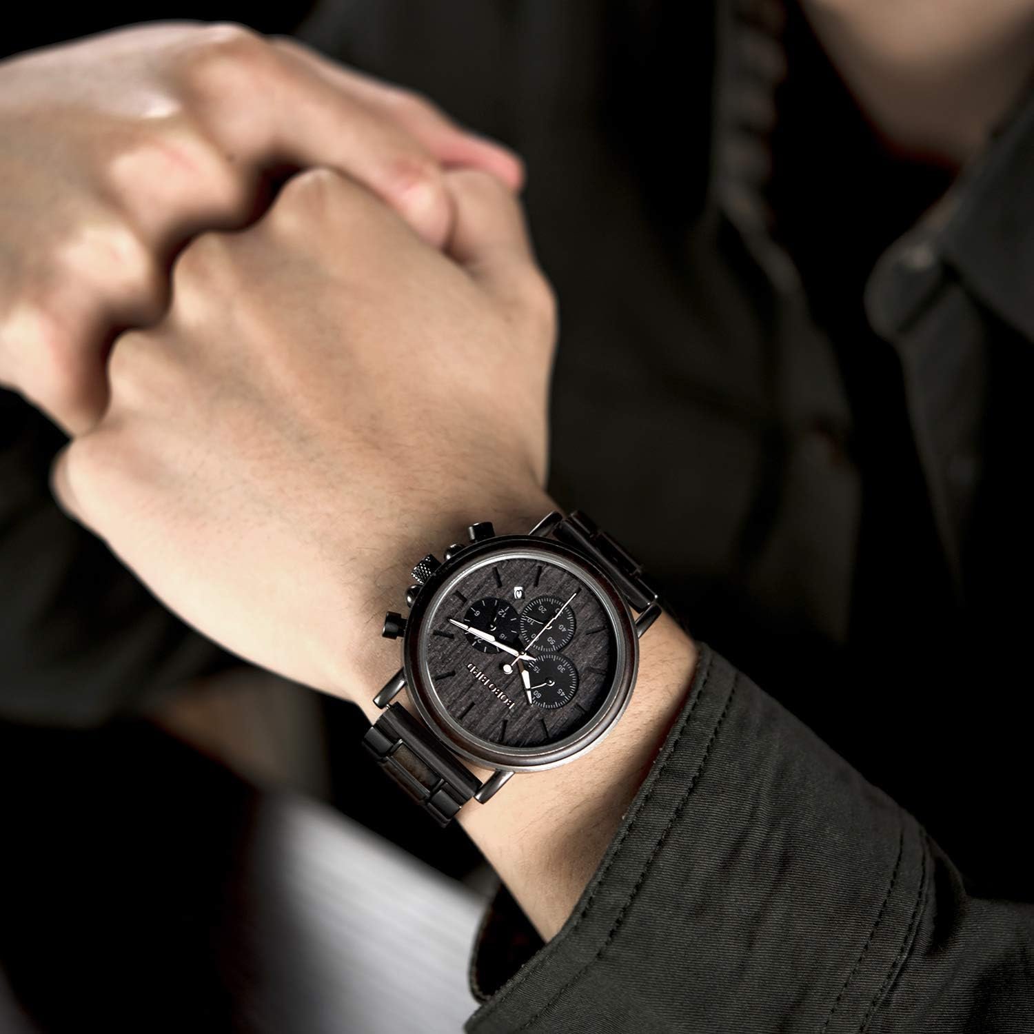 2win Engraved Wooden Watch for Boyfriend My Man Fiancé Husband Customized Personalized Wood Watches for Men Birthday Anniversary Personalized Watch - Image 3