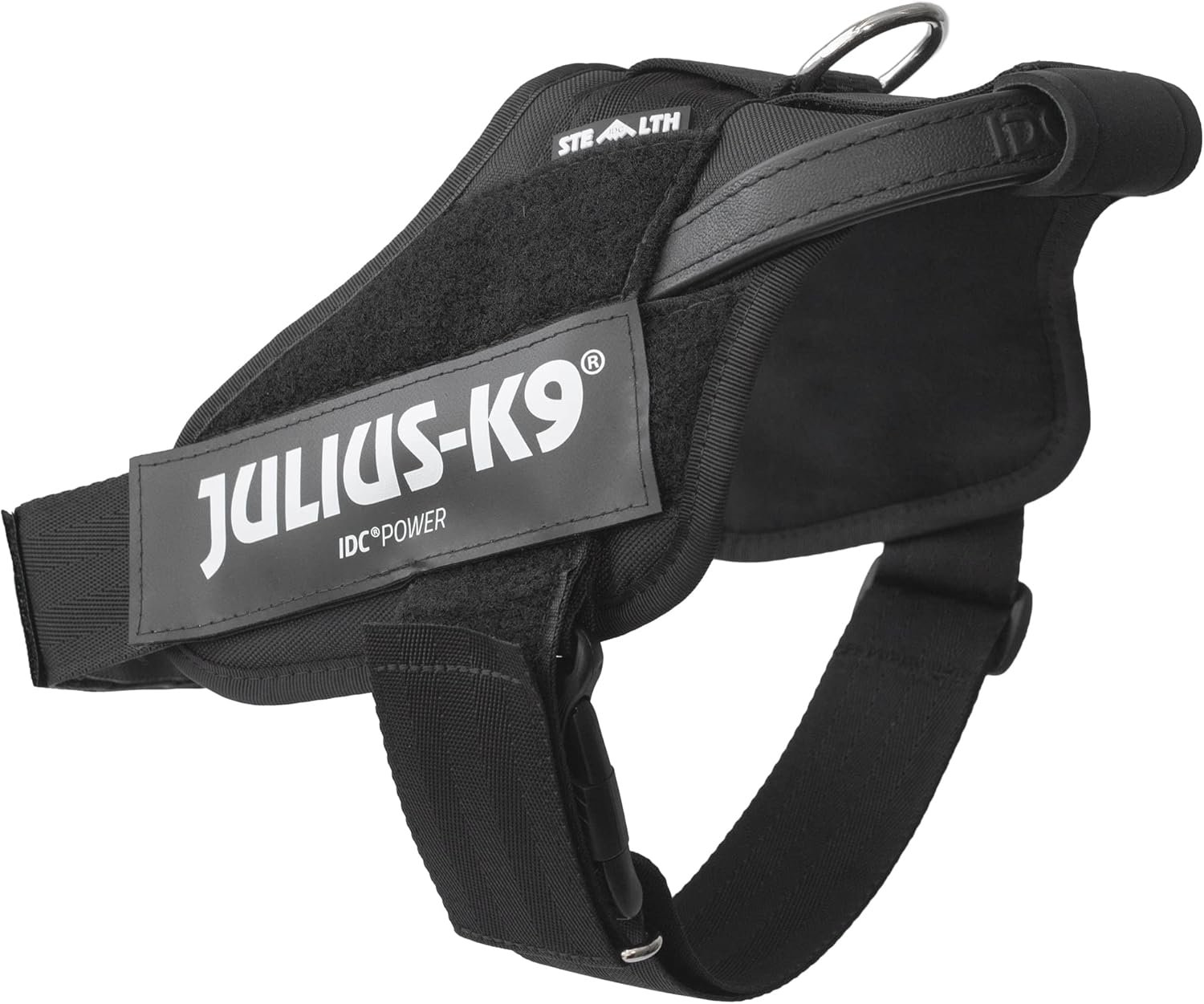 Julius-K9, 16STEALTH-P-1, IDC Stealth Powerharness for Dogs, Size: 1, Black