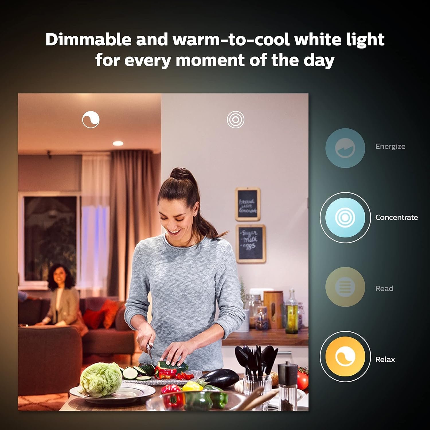 Philips Hue White and Color Ambiance Smart Light Starter Kit - Includes a Bridge and (2) 60W A19 LED Color Changing Bulbs E26 & White and Color Ambiance 2-Pack A19 LED Smart Bulb - Image 7