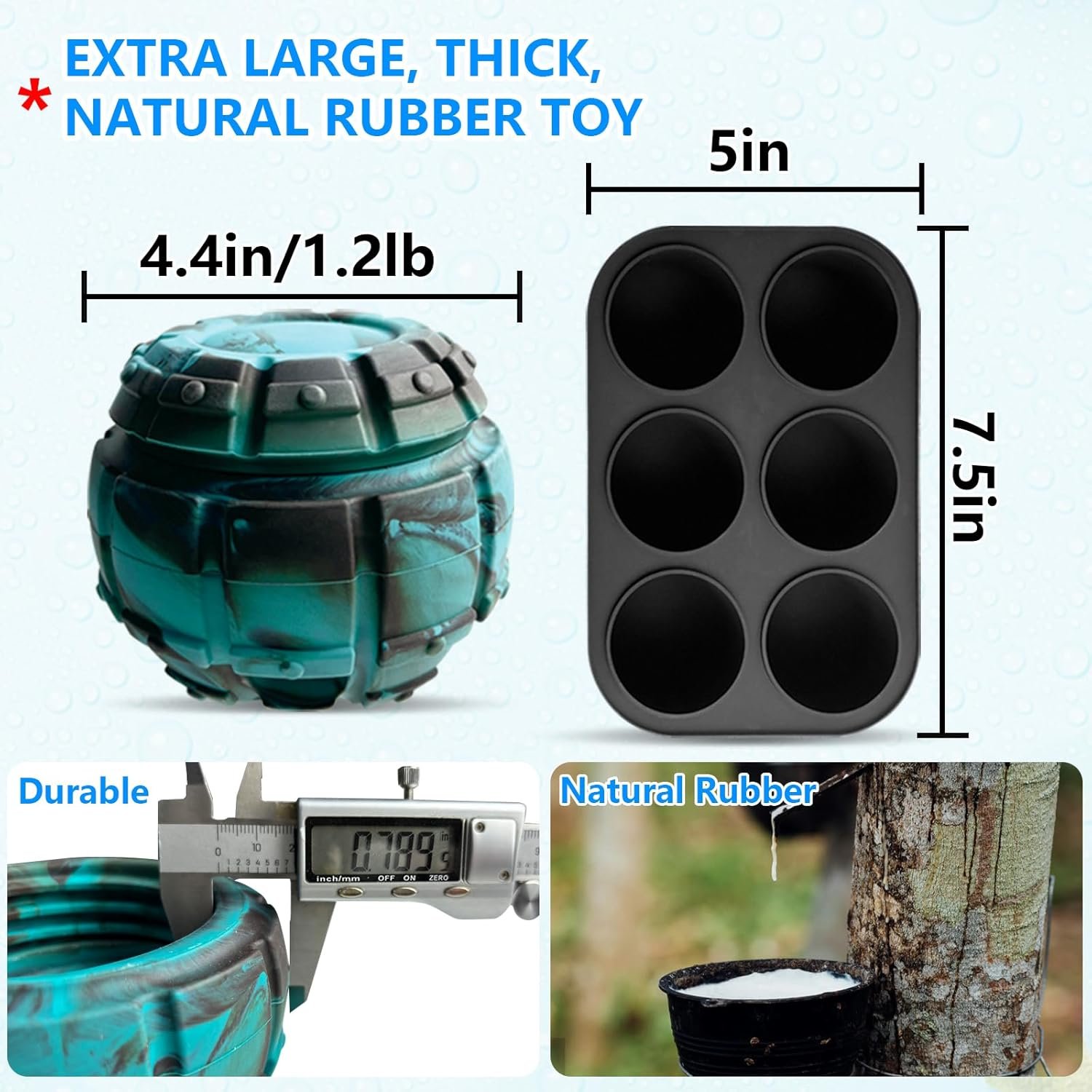 Yipetor Frozen Treat Dispensing Dog Toy - Large Chew Toy, Freezable Fillable Rubber, Reduces Anxiety, Easy to Clean, Interactive Puzzle (Large) - Image 6