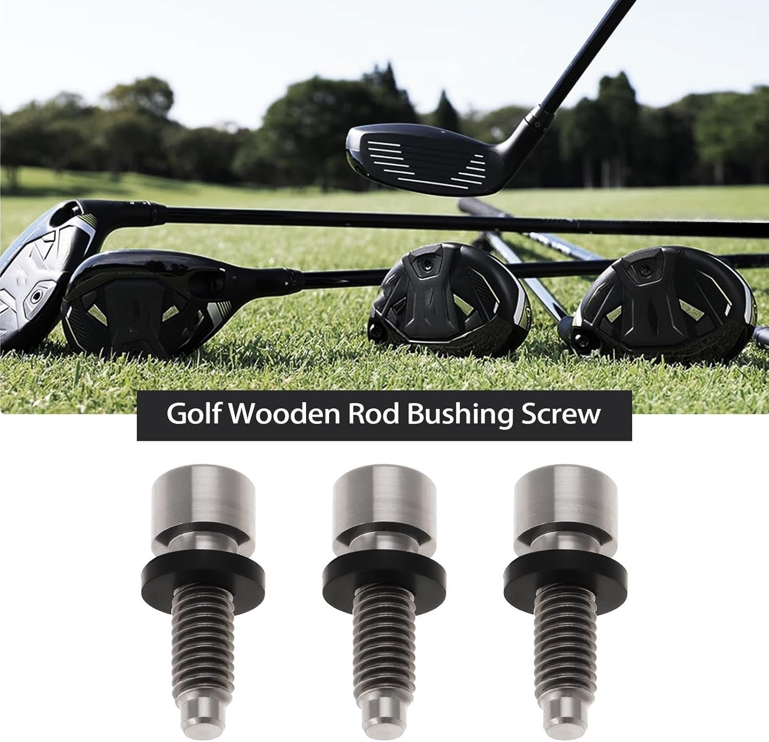 OTOTEC 3Pcs Golf Driver Screw Bolt Compatible with Taylormade M3 M4 M5 M6 SIM SIM 2 Compatible with Stealth 2 Qi10 Fairway Wood Hybrid Shaft Adapter Sleeve - Image 2