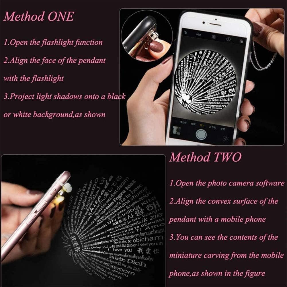 Personalized Picture Projection Necklace for Women - Custom Photo Love Heart Pendant - Customized Portrait Jewelry - Birthday Anniversary Memorial Gifts for Her - Image 6