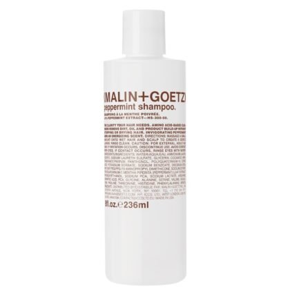 MALIN+GOETZ Shampoo | Hydrating Basil or Clarifying Peppermint Formula | Daily Cleanser with Amino Acids | For All Hair Types | Vegan, Sulfate-Free & Unisex