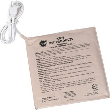 K&H Pet Products Pet Bed Warmer, Turn Any Pet Bed Into a Heated Cat or Dog Bed, Waterproof Indoor Heated Warming Pad Insert, Automatic Temperature, Safety Listed - Small 9 X 8.5in Tan