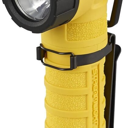 Streamlight 88836 PolyTac 90X USB 500-Lumen 7000-Candela Right-Angle LED Flashlight with Rechargeable Battery and USB Cable, Easy-Open Box, Yellow