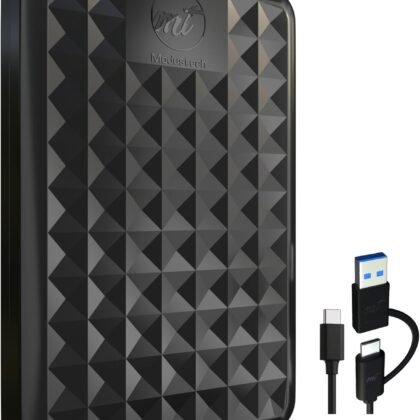 ModusTech 500GB Portable External Hard Drive USB 3.0/Type-C – Slim High-Speed HDD for Backup, Storage, Gaming – Compatible with PC, Mac, Laptop, PS4, PS5, Xbox, Windows, MacBook, Smart TV (500 GB)