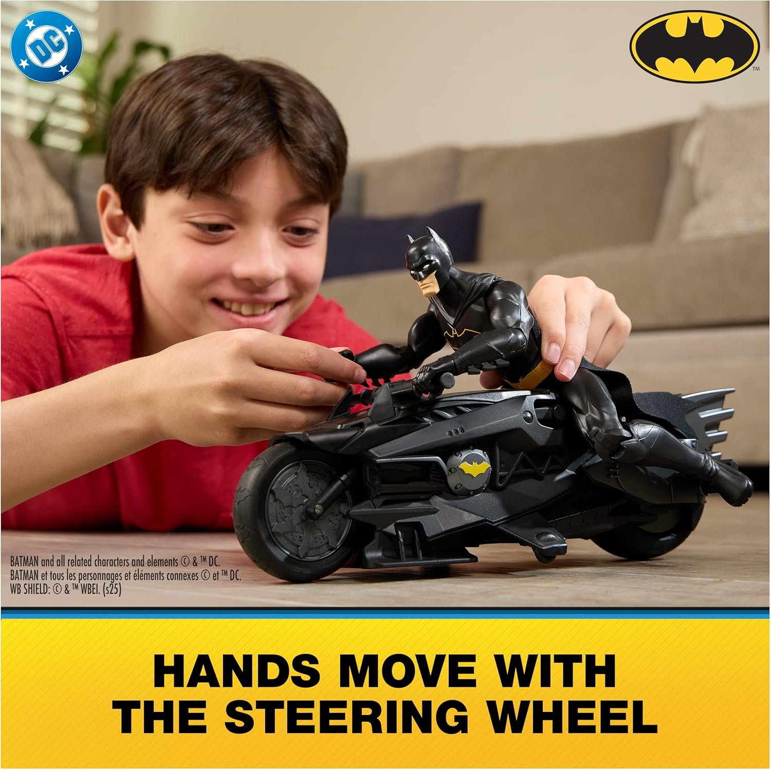DC Comics, Batman Stealth Remote Control Batcycle with 12" Batman Action Figure, Super Hero Kids Toys for Boys and Girls Ages 4 & Up - Image 3