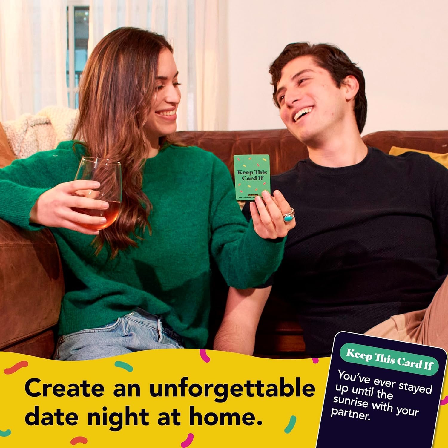 The Ultimate Date Night Game by Relatable, Great for Couples Games and Stay at Home Date Night Ideas, From The Makers of Let's Get Deep Relationship Card Game, Includes 200 Cards & Spinner - Image 3