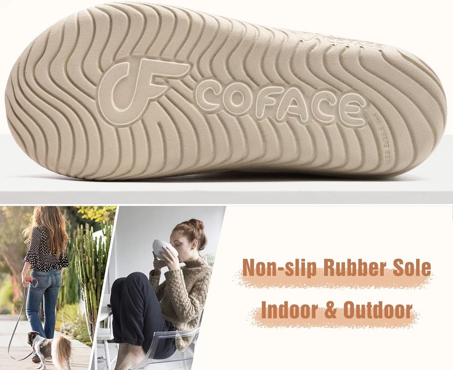 COFACE Women's Memory Foam House Slippers Arch Support Moccasin Winter Shoes Ladies Warm Fuzzy Faux Fur Collar With Indoor Outdoor Rubber Sole - Image 6