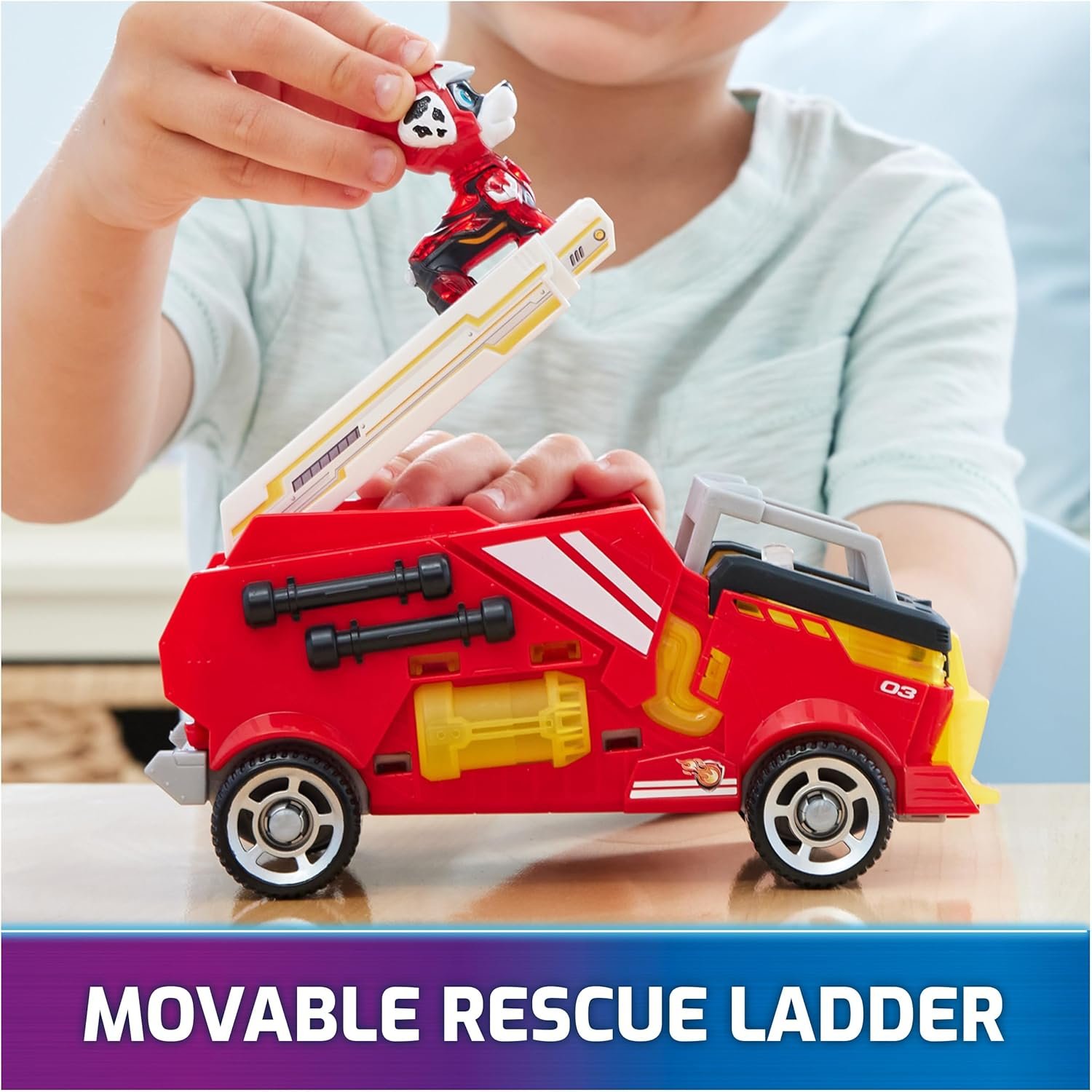 Paw Patrol: The Mighty Movie, Firetruck Toy with Marshall Mighty Pups Action Figure, Lights and Sounds, Kids Toys for Boys & Girls 3+ - Image 6