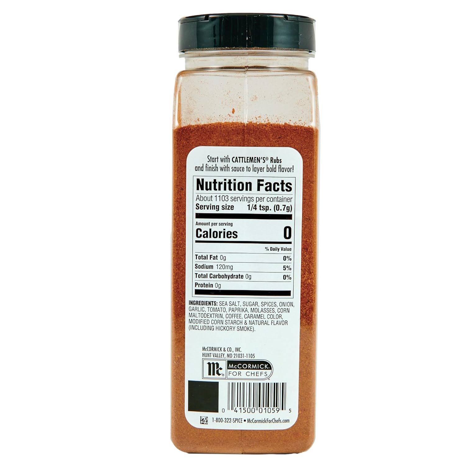 Cattlemen's Cowboy Rub, 27.25 oz - One 27.25 Ounce Container of Cowboy BBQ Rub with Hickory Smoke, Molasses and Coffee Flavor, Perfect for Brisket, Chicken or Beef - Image 2