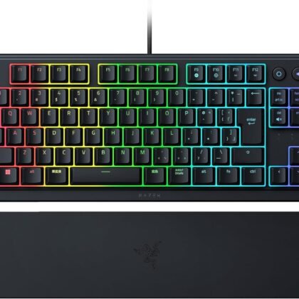Razer Ornata V3 Tenkeyless JP Comfortable Click Mechanical/Membrane Switch Equipped with Numeric Keyboard, Low Profile, Dedicated Media Key with Backlight, UV Coat Key Cap, Chroma RGB Lighting,