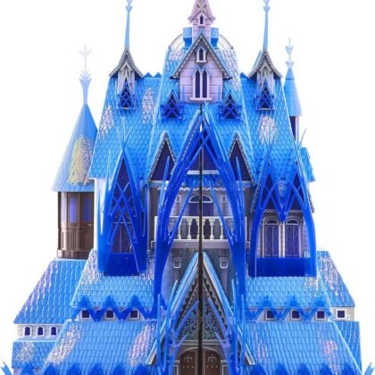 Disney Store Official Frozen 2 Castle Play Set with Light & Sound Effects - 18 Piece Princess Castle Gift Set - Frozen Dollhouse with Anna & Elsa Mini Dolls & Accessories