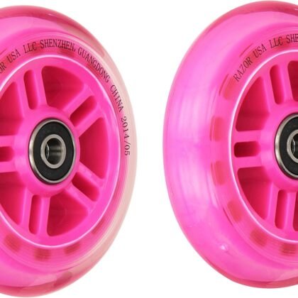 Razor PK A Scooter Series Wheels with Bearings (Set of 2) - Pink